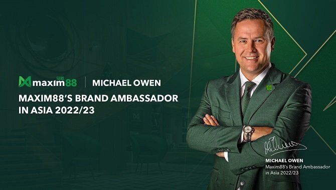 Michael Owen becomes Maxim88   s Brand Ambassador in Asia